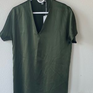 Silk slip tshirt style dress